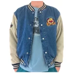 Winnie The Pooh Denim Varsity Jacket