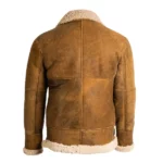 camel brown aviator leather jacket