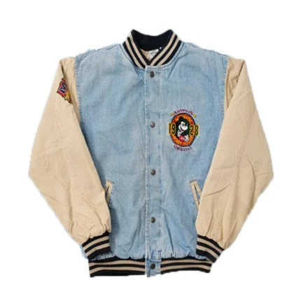 Mickey Mouse Denim Varsity Jacket