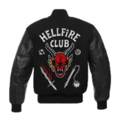 Stranger Things Hellfire Club Varsity Jacket Black