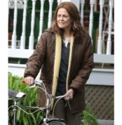 Call Jane 2022 Sigourney Weaver Brown Quilted Jacket