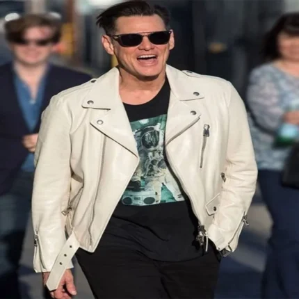 Jim Carrey White Leather Jacket