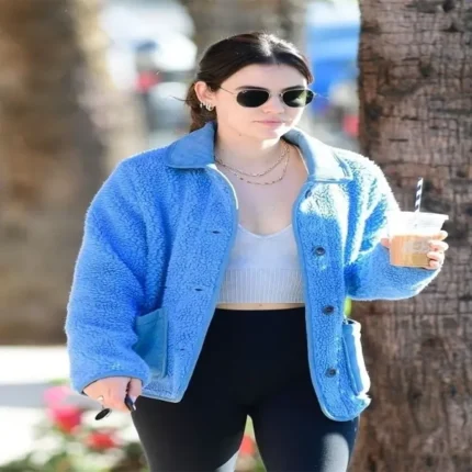 Lucy Hale Blue Fleece Jacket