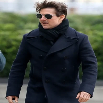 Tom Cruise MI6 Black Wool Coat