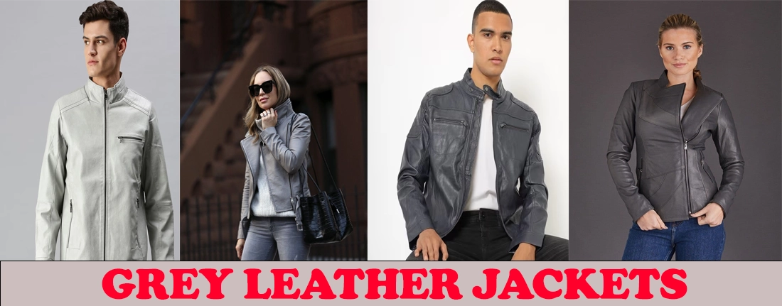 Grey Leather Jackets