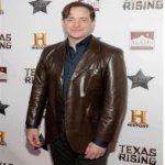 Brendan Fraser Brown Leather Coat