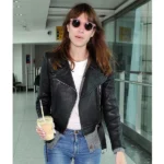 Alexa Chung Leather Jacket Black