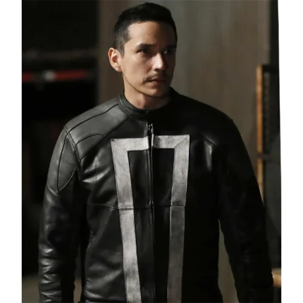 Agents of Shield S04 Robbie Reyes Black Leather Jacket